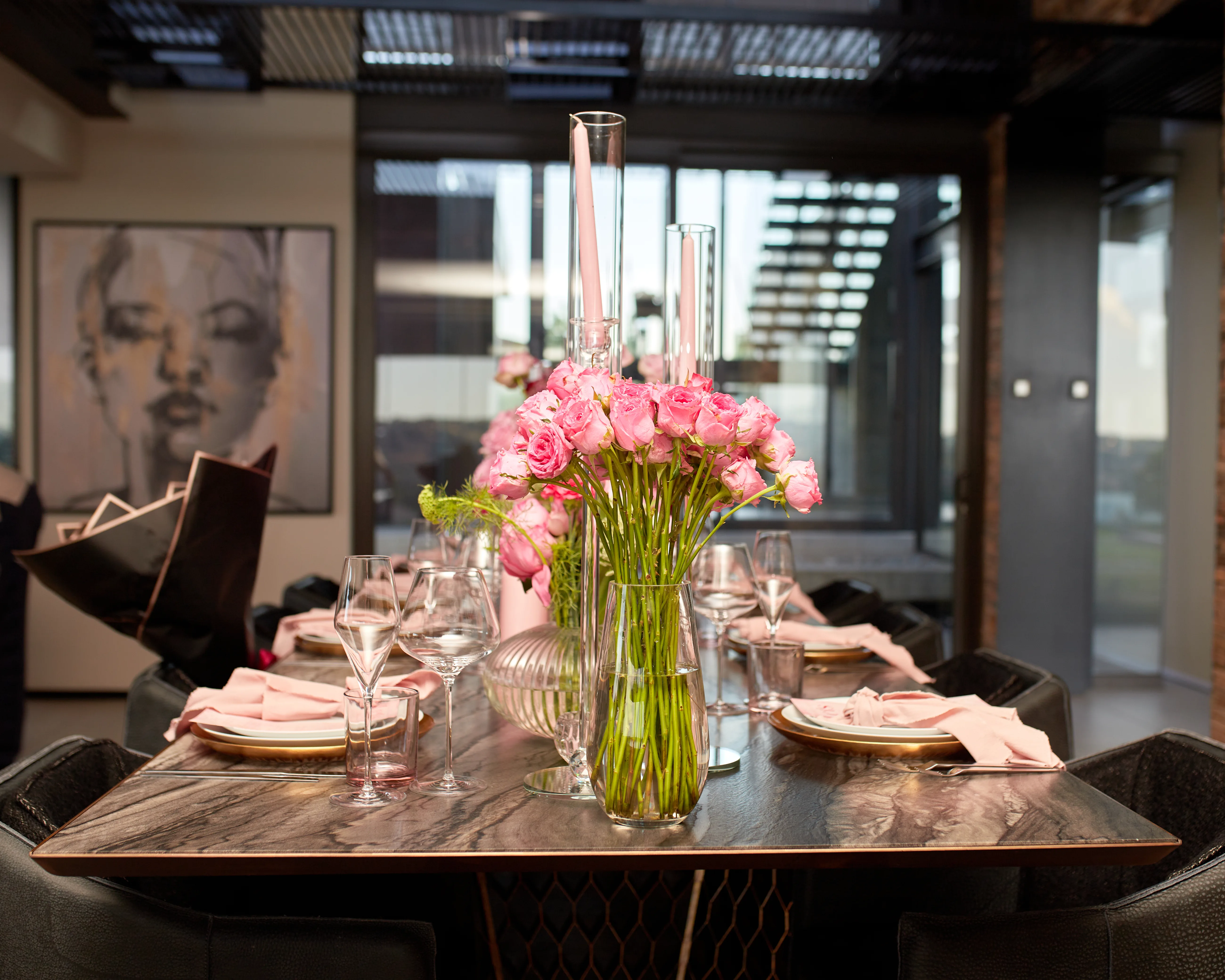 Romantic Floral Dinner Styling 1